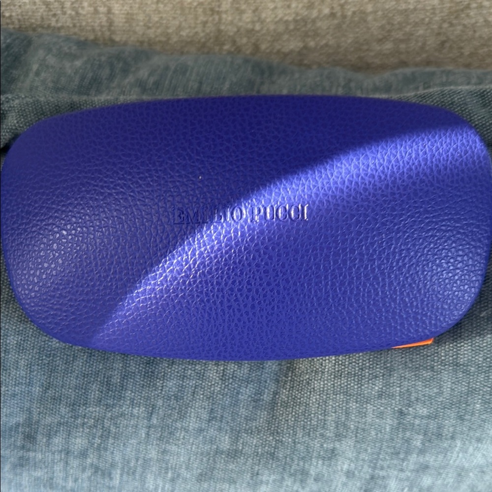 Emilio Pucci Blue Sunglasses and case.